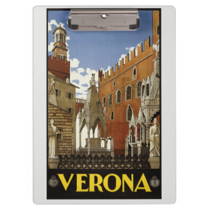 Reise nach Italien - Verona Vintage Poster Klemmbrett