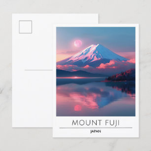 Reise nach Japan am Fuji Postkarte