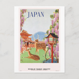 Reise nach Japan mit dem Zug Vintag Postkarte
