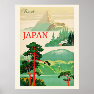 Reise nach Japan - Vintage - Fujisan Poster