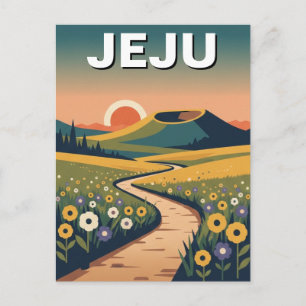 Reise nach Jeju Island Südkorea Postkarte