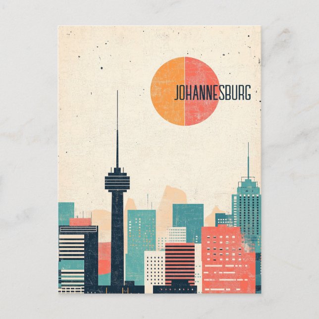 Reise nach Johannesburg Südafrika Postkarte (Vorderseite)