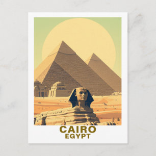 Reise nach Kairo Ägypten Pyramiden & Sphinx Postkarte