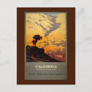 Reise nach Kalifornien mit NY Central Lines im Vin Postkarte