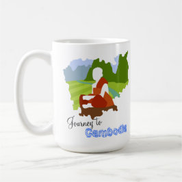Reise nach Kambodscha Karte mit Monk Kaffeetasse