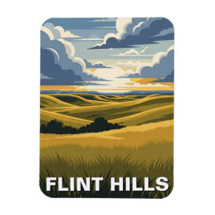 Reise nach Kansas Flint Hills Magnet