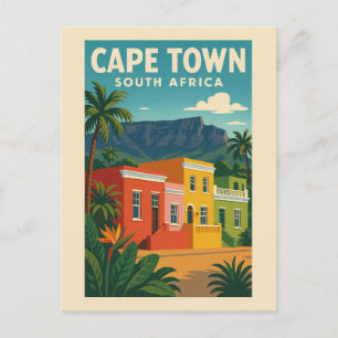 Reise nach Kapstadt Südafrika Vintage Postkarte