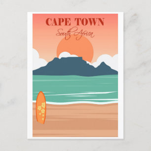 Reise nach Kapstadt Südafrika Vintage Postkarte