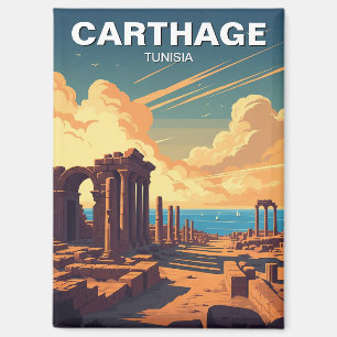 Reise nach Karthago Tunesien im Vintage-Stil Magnet