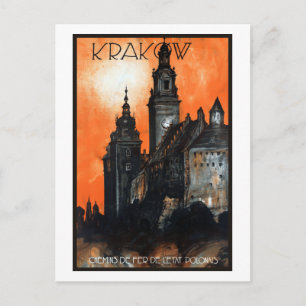 Reise nach Krakau Polen Vintage Postkarte
