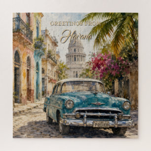 Reise nach Kuba - Grüße aus Havanna Vintage Puzzle
