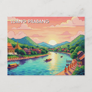 Reise nach Laos Luang Prabang Postkarte