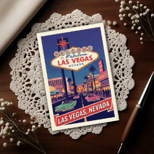 Reise nach Las Vegas in den 1960er Jahren Vintage Postkarte