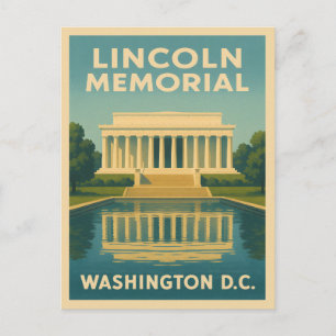 Reise nach Lincoln Memorial Washington DC im Vinta Postkarte