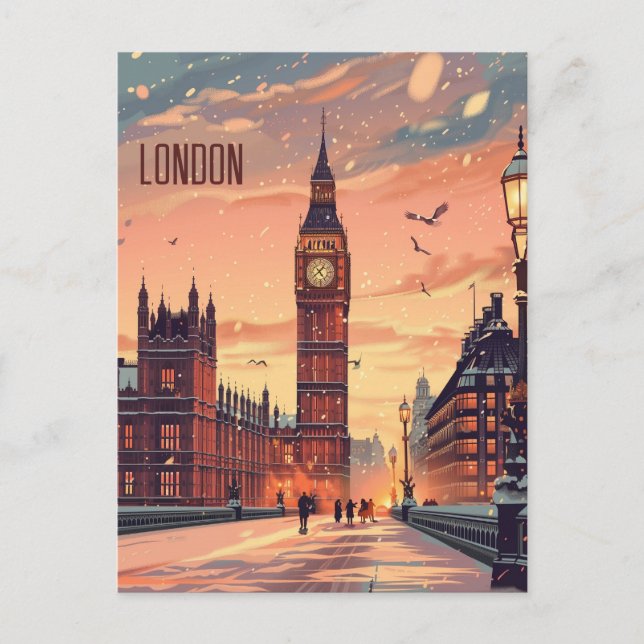 Reise nach London Postkarte (Vorderseite)
