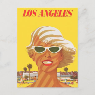 Reise nach Los Angeles Kalifornien im Vintage-Stil Postkarte
