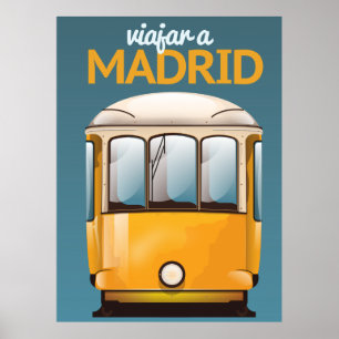 Reise nach Madrid Vintage-Urlaubsposter Poster