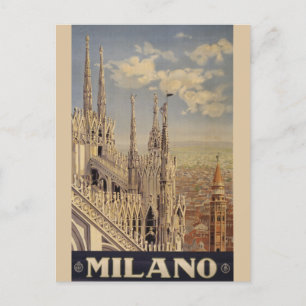 Reise nach Mailand Italien Kathedrale Vintage Postkarte