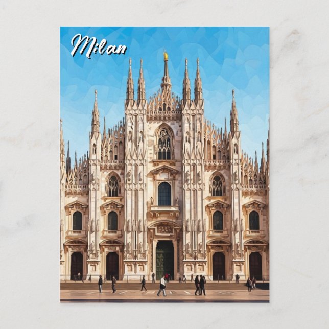 Reise nach Mailand Italien Postkarte (Vorderseite)