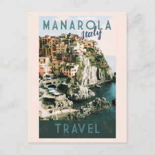 Reise nach Manarola Italien Cinque Terre Vintage Postkarte