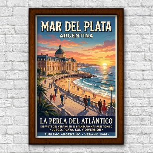 Reise nach Mar del Plata, Argentinien in den 1960e Poster