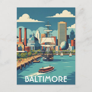 Reise nach Maryland Baltimore Inner Harbor Postkarte