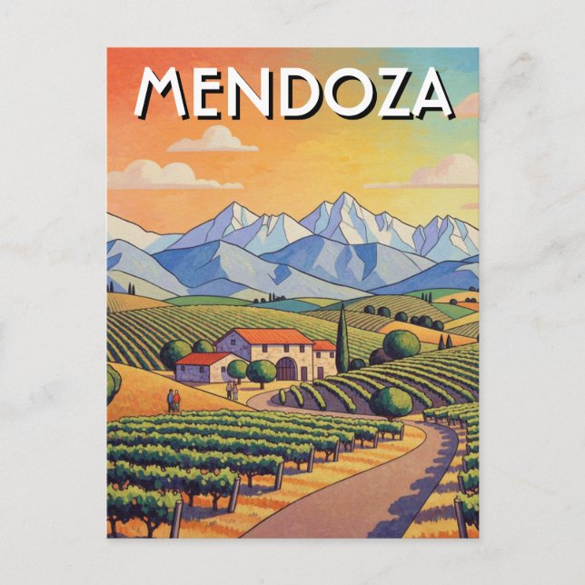 Reise nach Mendoza Argentinien Postkarte (Vorderseite)