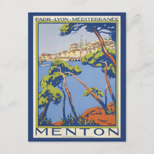 Reise nach Menton Frankreich Französische Riviera Postkarte