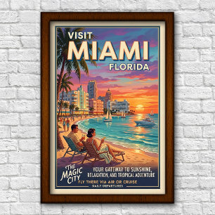 Reise nach Miami, Florida, in den 1960er Jahren Poster