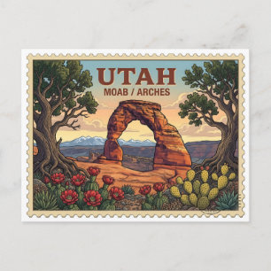 Reise nach Moab Utah Arches National Park Vintage Postkarte