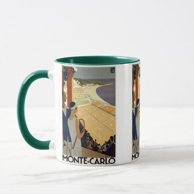 Reise nach Monte Carlo Monaco Vintage Tasse (Links)