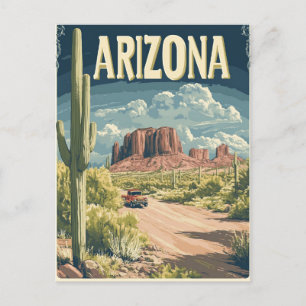 Reise nach Monument Valley Arizona im Vintage-Stil Postkarte