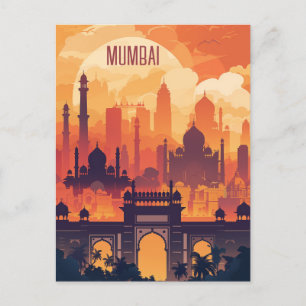 Reise nach Mumbai Postkarte