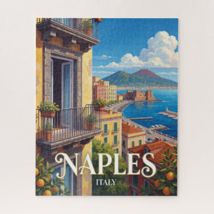 Reise nach Neapel, Italien, Bucht und Vesuv Puzzle