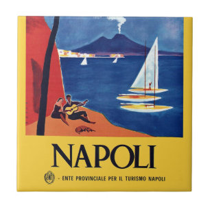 Reise nach Neapel Italien Vintage Fliese