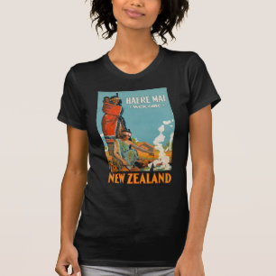 Reise nach Neuseeland Haere Mai Willkommen Maori T-Shirt