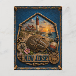 Reise nach New Jersey Postkarte