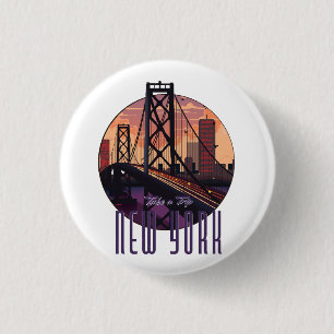 Reise nach New York Button