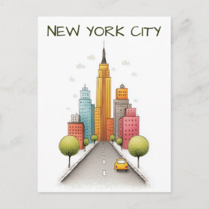 Reise nach New York City USA Postkarte