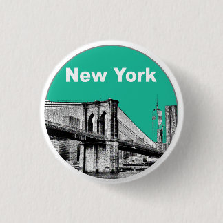 Reise nach New York Vintage-Plakat Pinback-Button Button