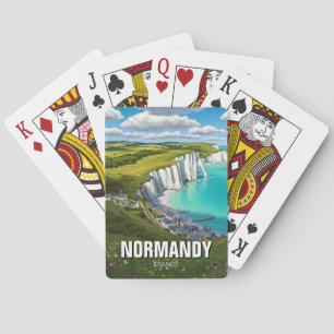 Reise nach Normandie Frankreich Spielkarten