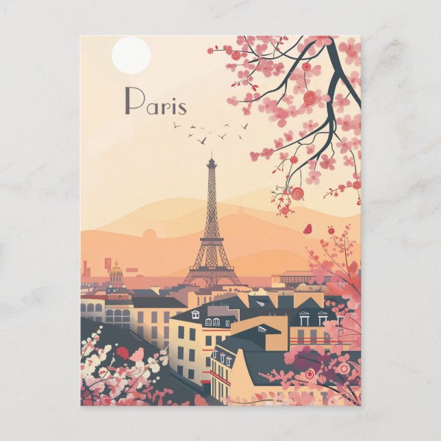 Reise nach Paris Postkarte (Vorderseite)