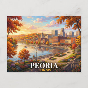 Reise nach Peoria Illinois Postkarte