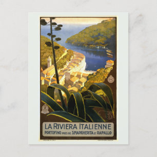 Reise nach Portofino Italien Italienische Riviera Postkarte