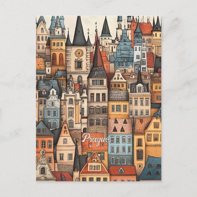 Reise nach Prag Tschechien Postkarte (Vorderseite)