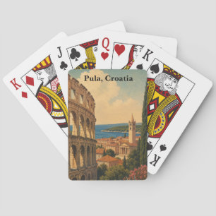 Reise nach Pula Kroatien Istrien Europa Vintage Spielkarten
