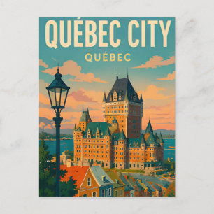 Reise nach Quebec City Kanada Altstadt Schloß  Postkarte