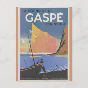 Reise nach Quebec Kanada Gaspe-Halbinsel Vintage Postkarte