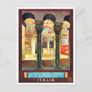 Reise nach Ravenna Italien im Vintage-Stil Postkarte