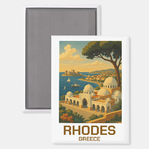 Reise nach Rhodos Griechenland Vintage Magnet